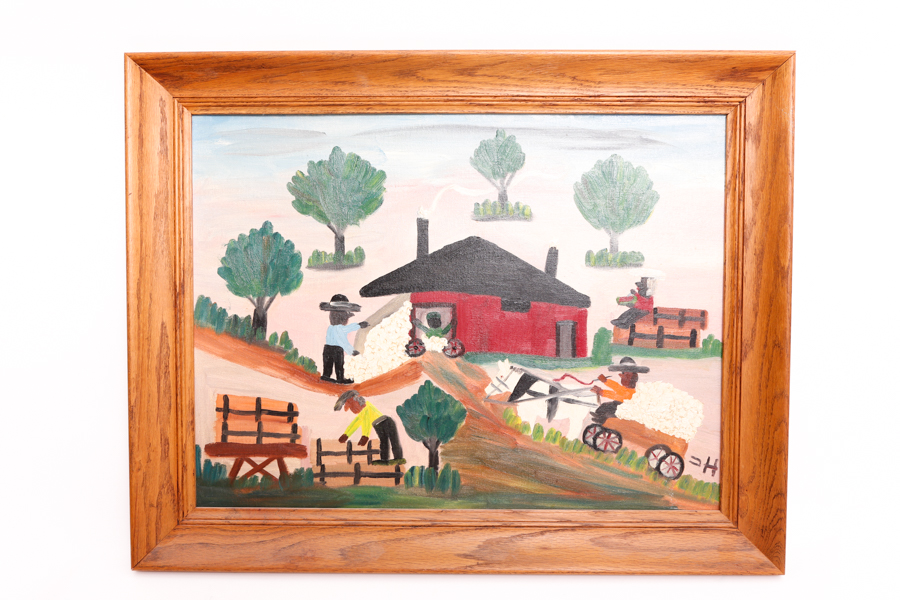 Original Signed Oil Painting by Clementine Hunter and Book