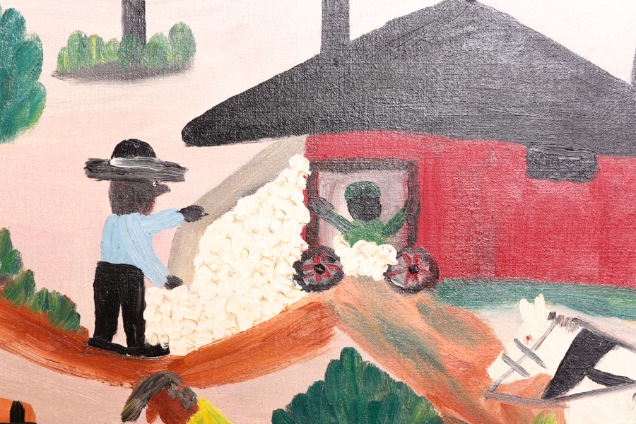 Original Signed Oil Painting by Clementine Hunter and Book