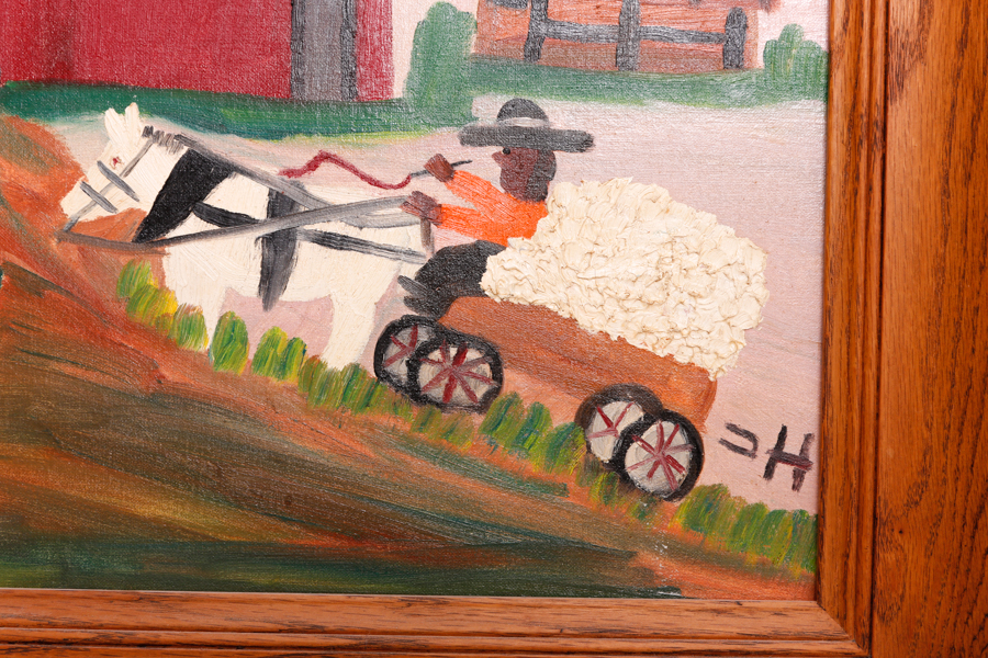 Original Signed Oil Painting by Clementine Hunter and Book