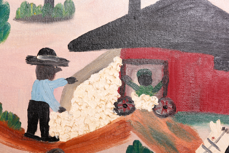 Original Signed Oil Painting by Clementine Hunter and Book