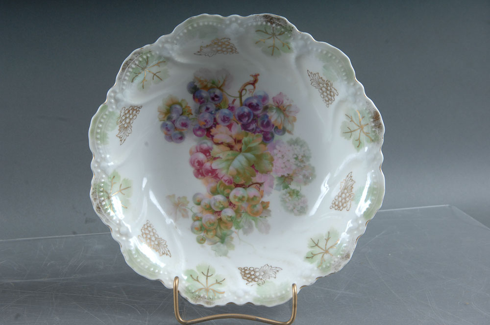 Unmarked Vintage Bowls with Floral Accents