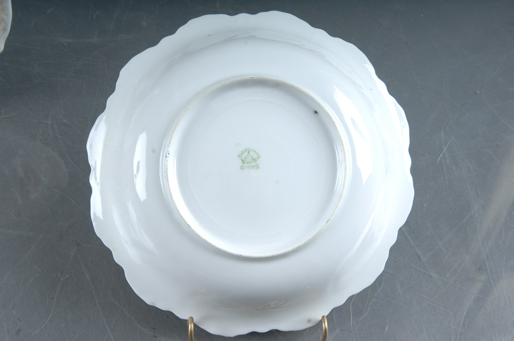 Unmarked Vintage Bowls with Floral Accents