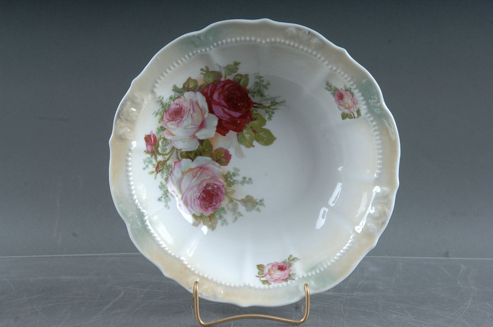 Unmarked Vintage Bowls with Floral Accents