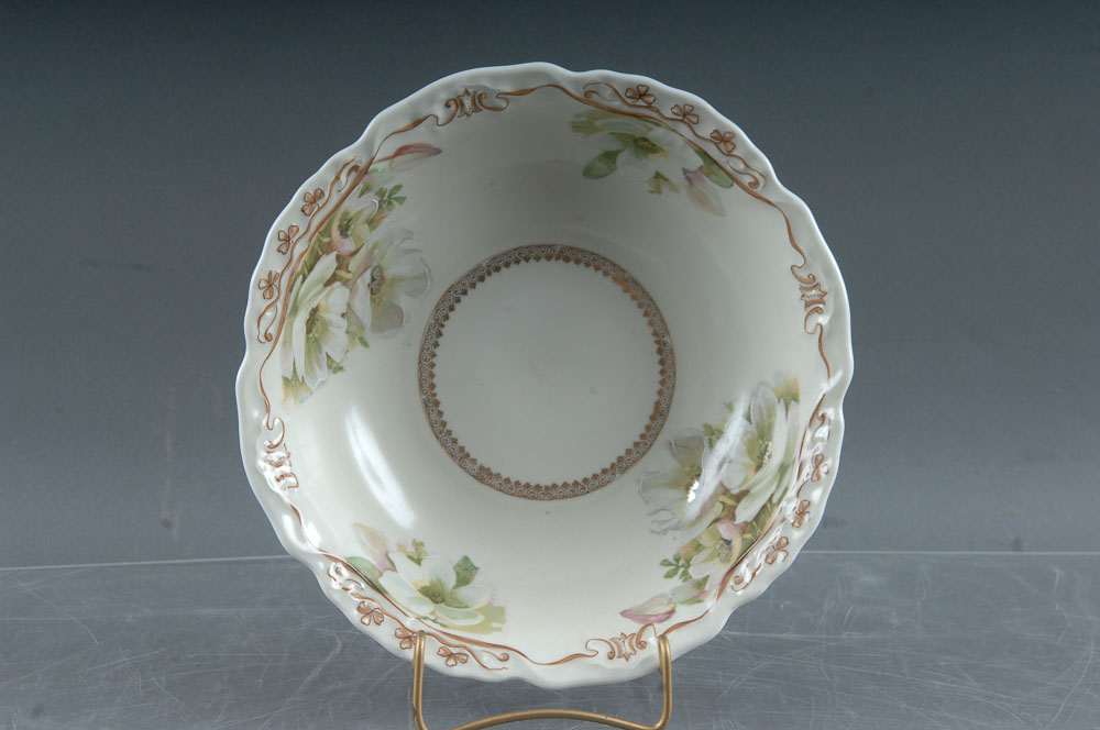 Unmarked Vintage Bowls with Floral Accents