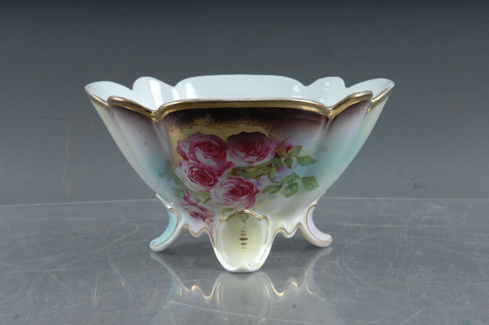 Unmarked Vintage Bowls with Floral Accents