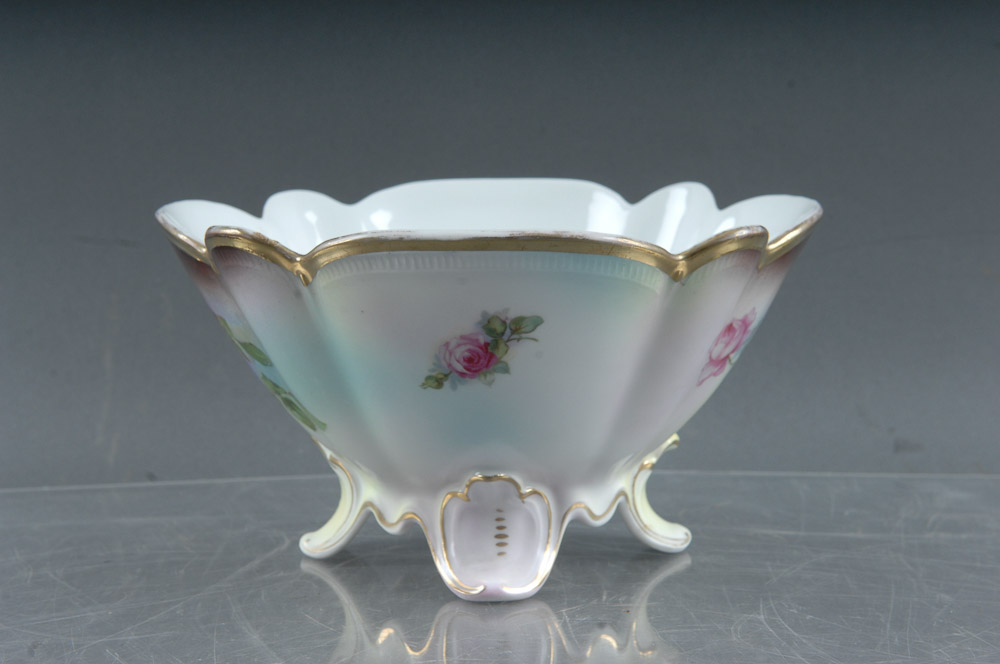 Unmarked Vintage Bowls with Floral Accents