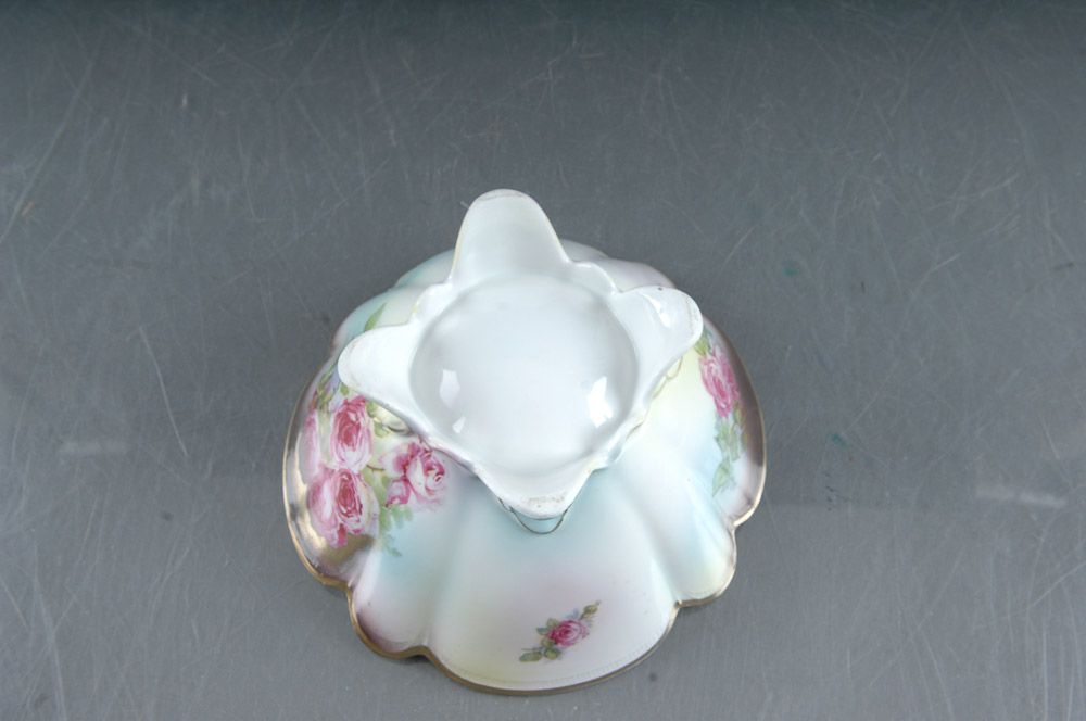 Unmarked Vintage Bowls with Floral Accents