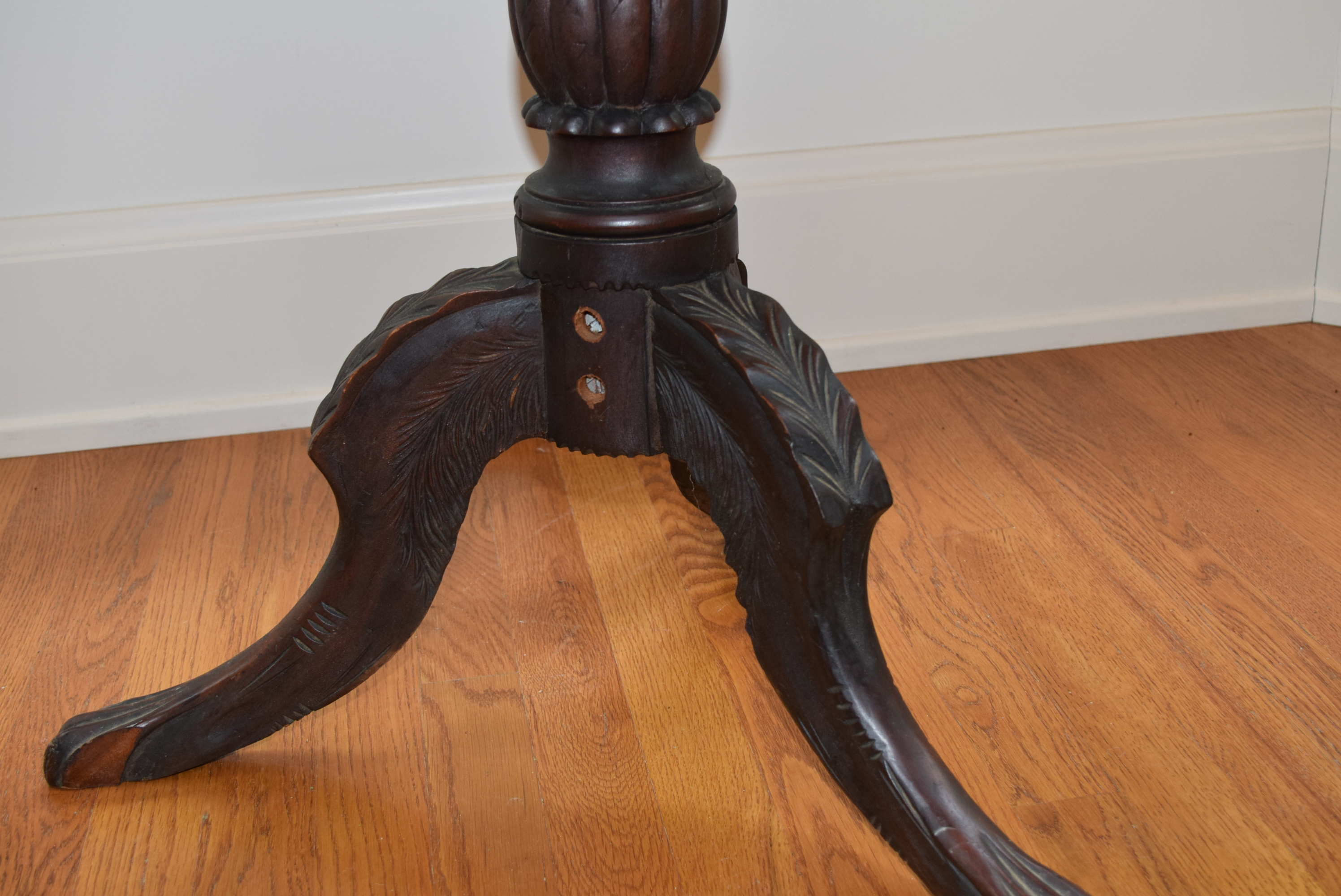 Three Legged Pedestal Tilt Top Table