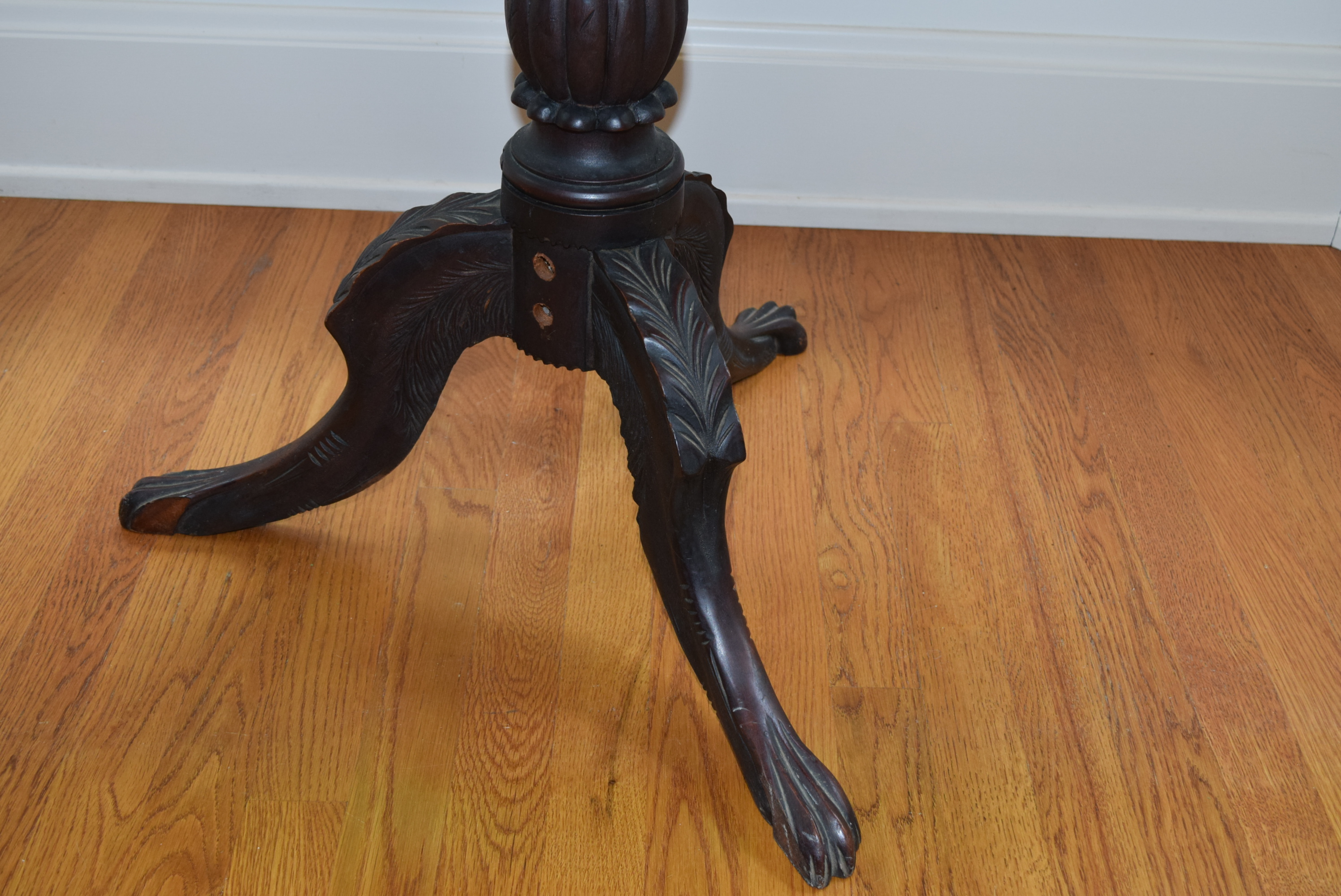 Three Legged Pedestal Tilt Top Table
