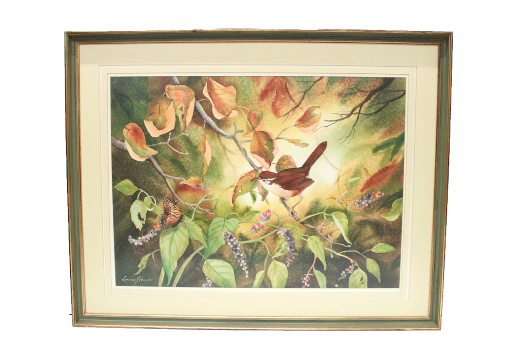 Original, Signed Watercolor by Indiana Artist Louise Johnson