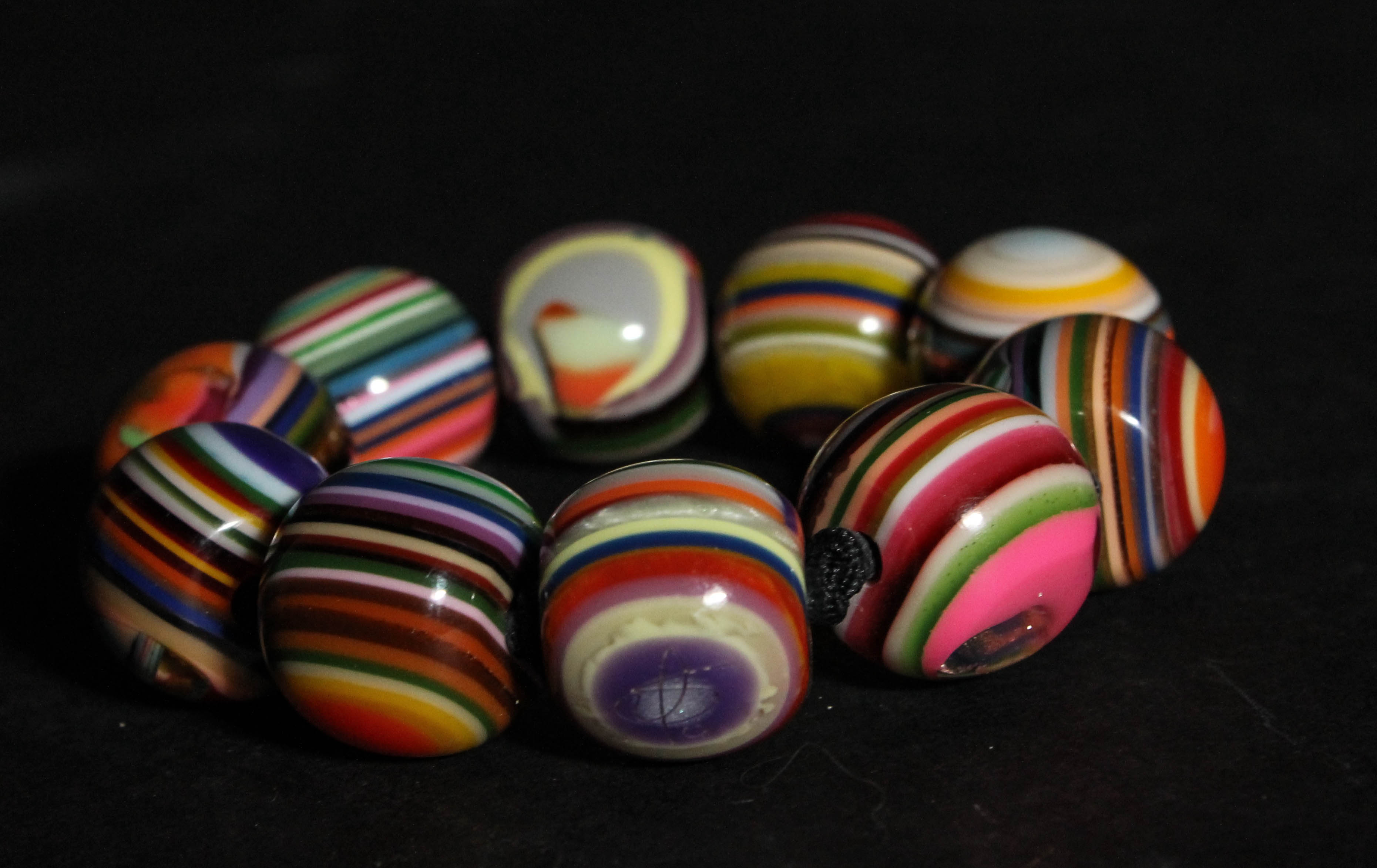 Resin Bracelets and Necklace by Carlos Sobral