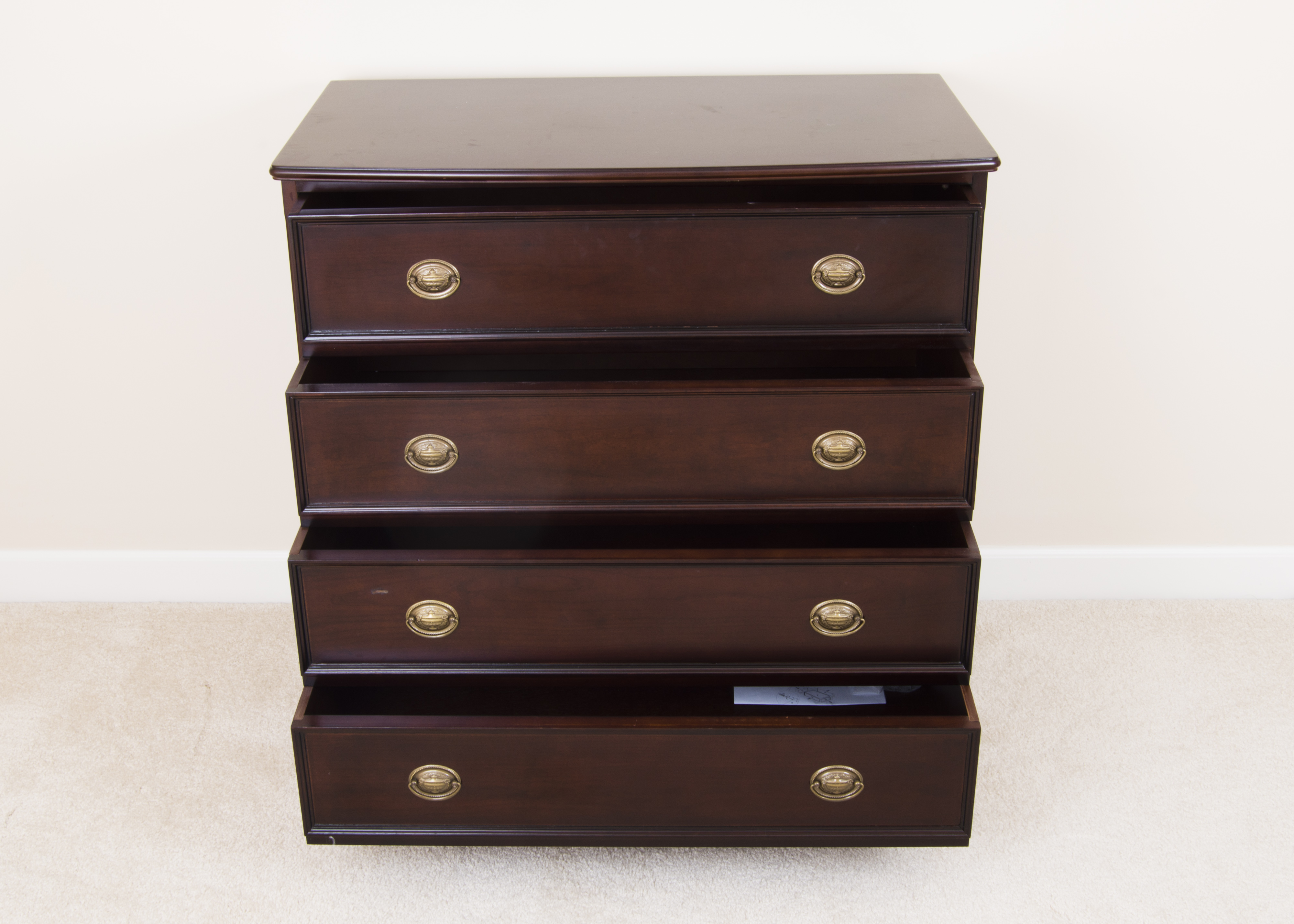 Chest of Drawers with Oval Brass Pulls