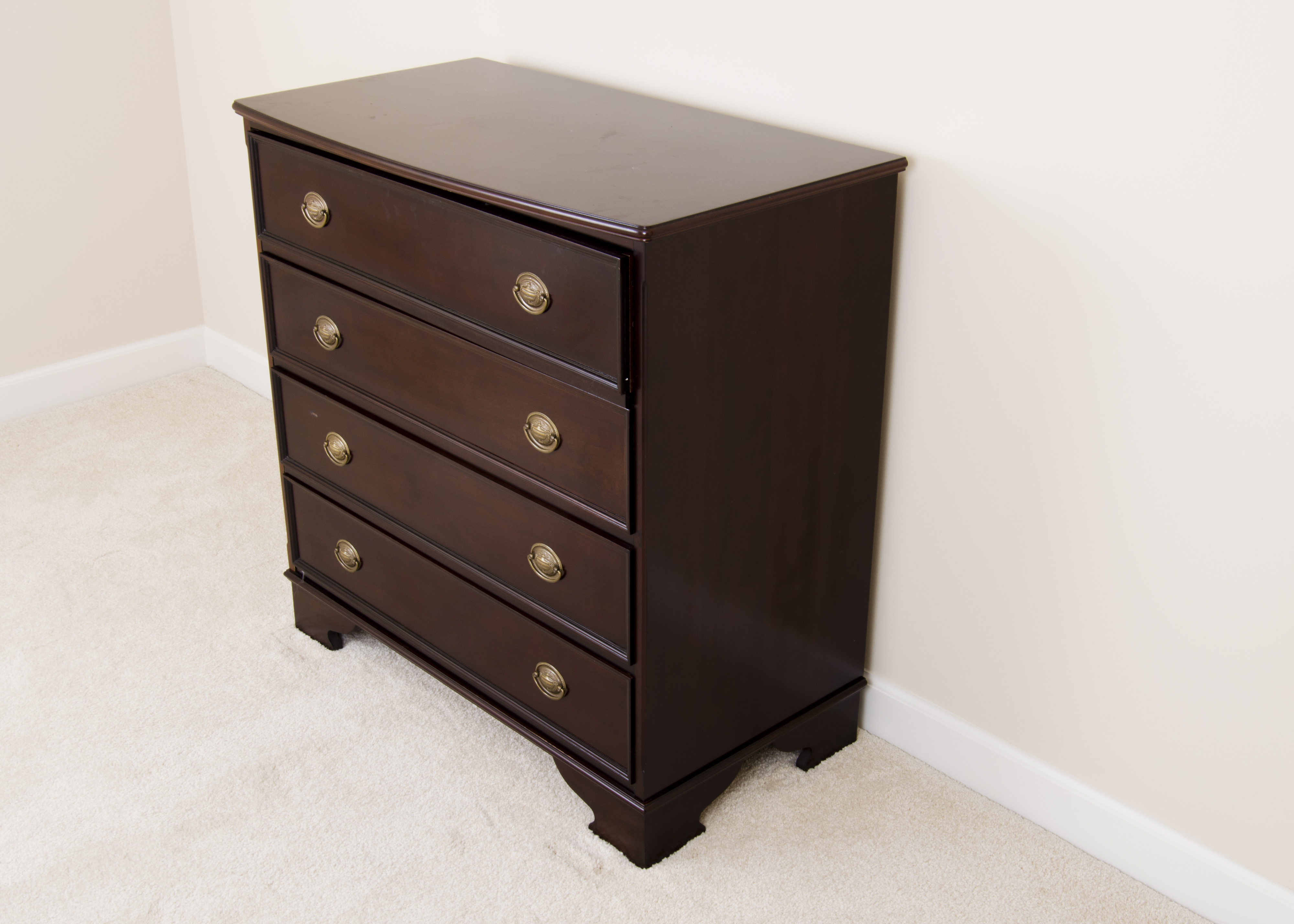 Chest of Drawers with Oval Brass Pulls