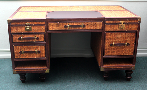 Stiles Brothers Steamer Desk and Chair Set