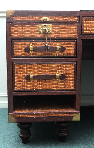 Stiles Brothers Steamer Desk and Chair Set