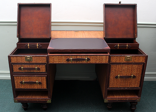 Stiles Brothers Steamer Desk and Chair Set