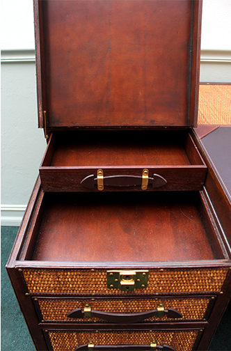 Stiles Brothers Steamer Desk and Chair Set