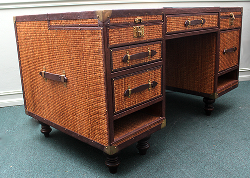 Stiles Brothers Steamer Desk and Chair Set