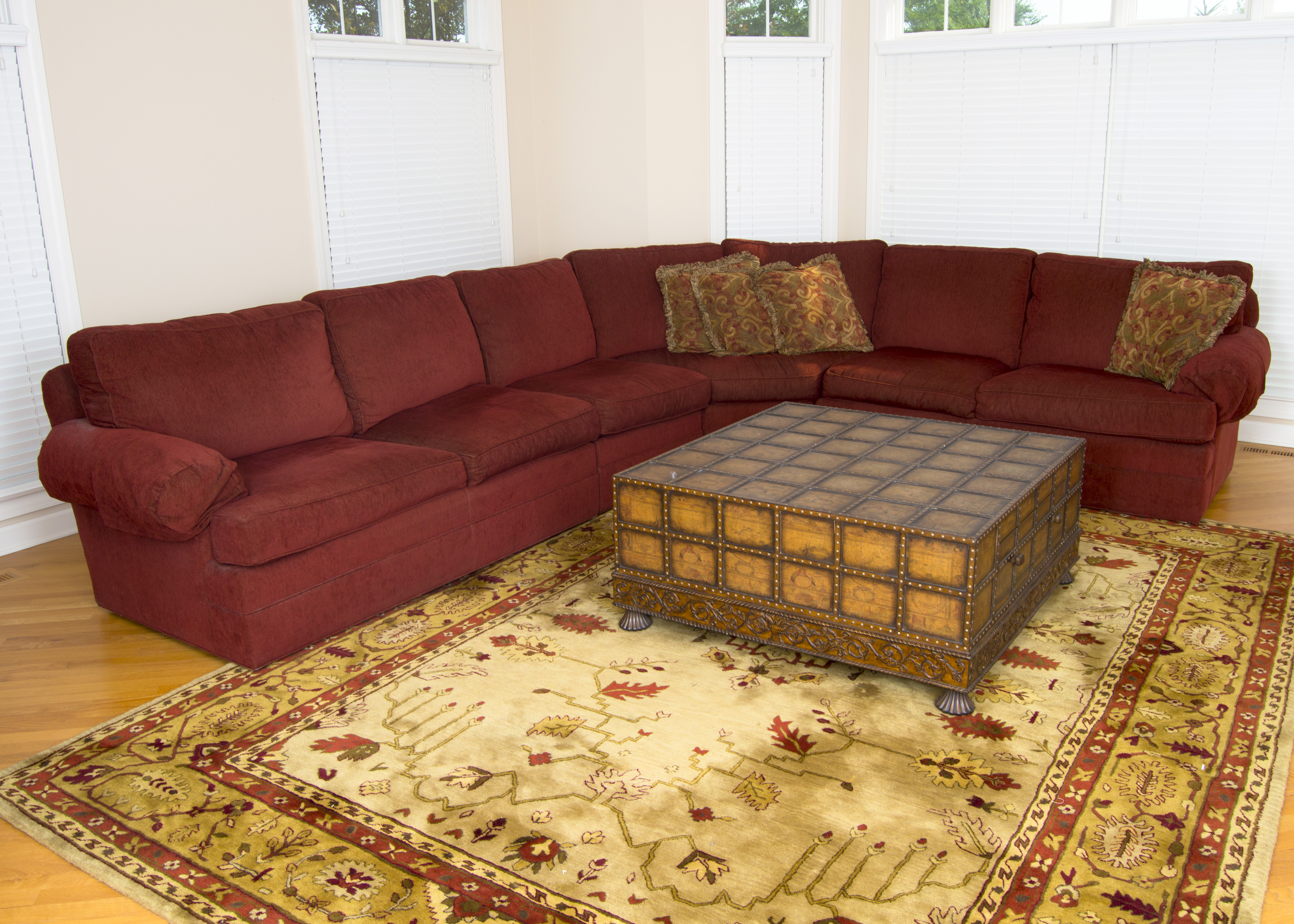 Thomasville York Bay Burgundy Sectional Sofa