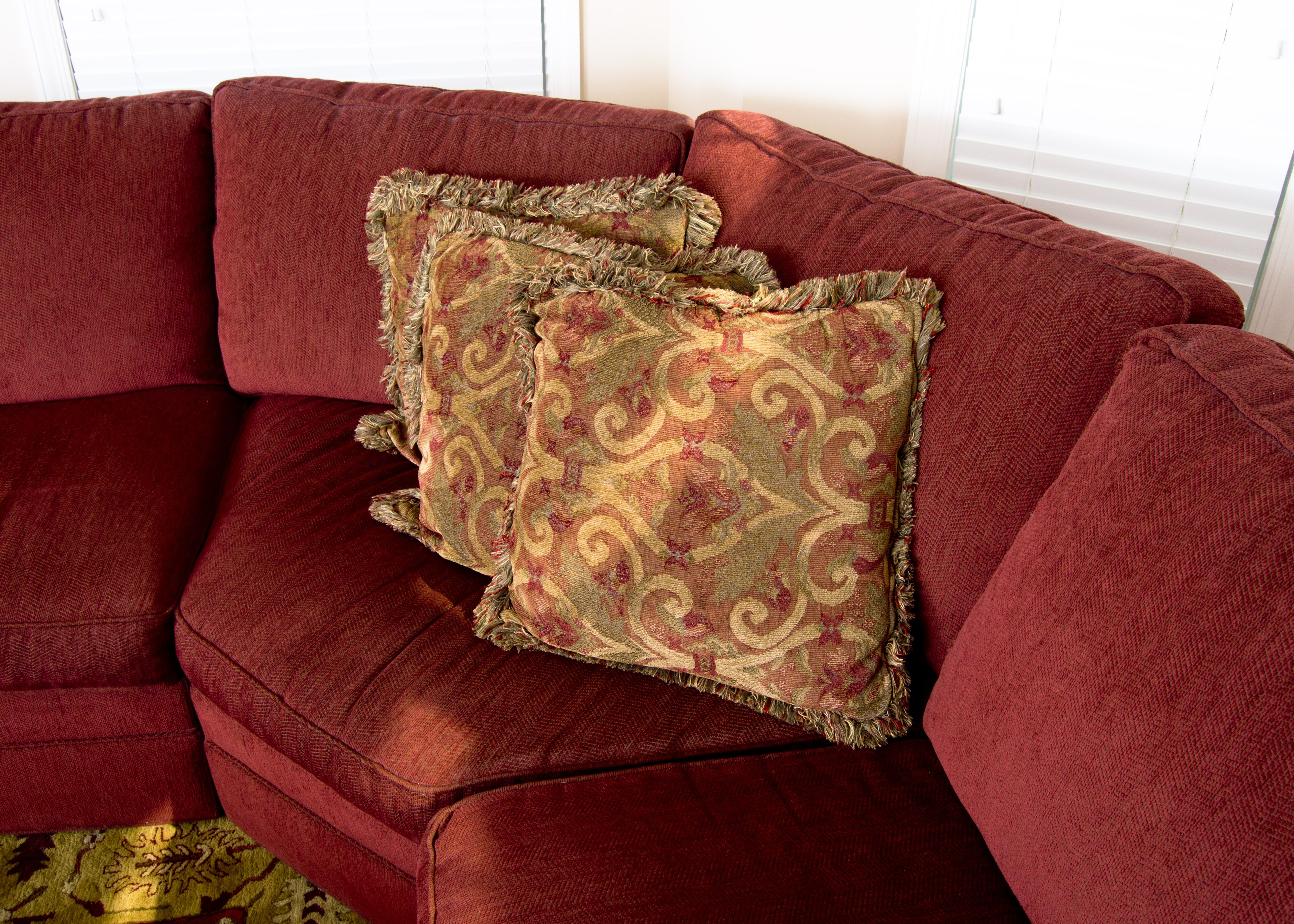 Thomasville York Bay Burgundy Sectional Sofa