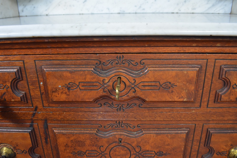 Late 1800s Victorian Marble Wash Stand