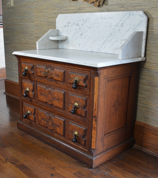 Late 1800s Victorian Marble Wash Stand