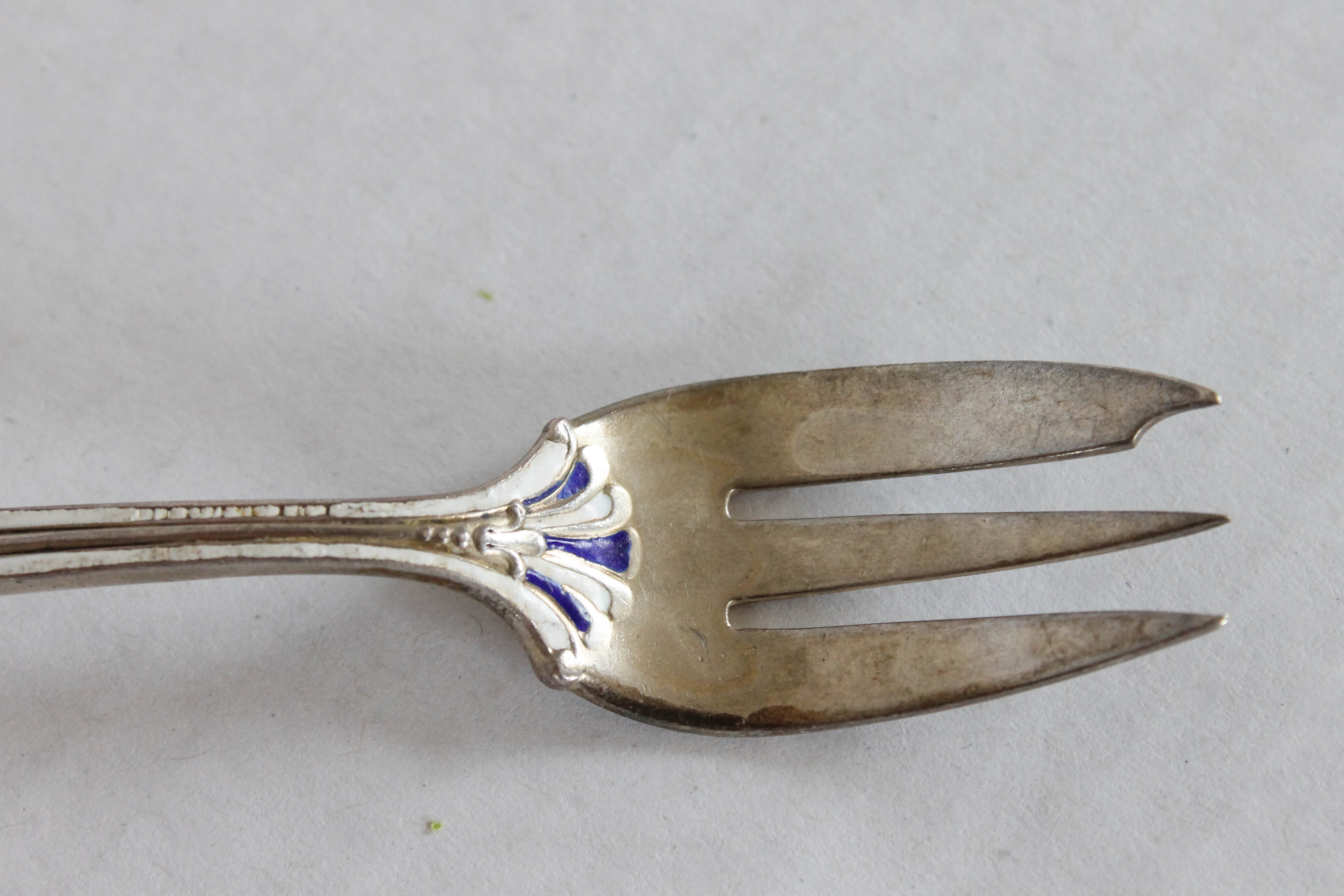 Collection of Enamel Filled Flatware