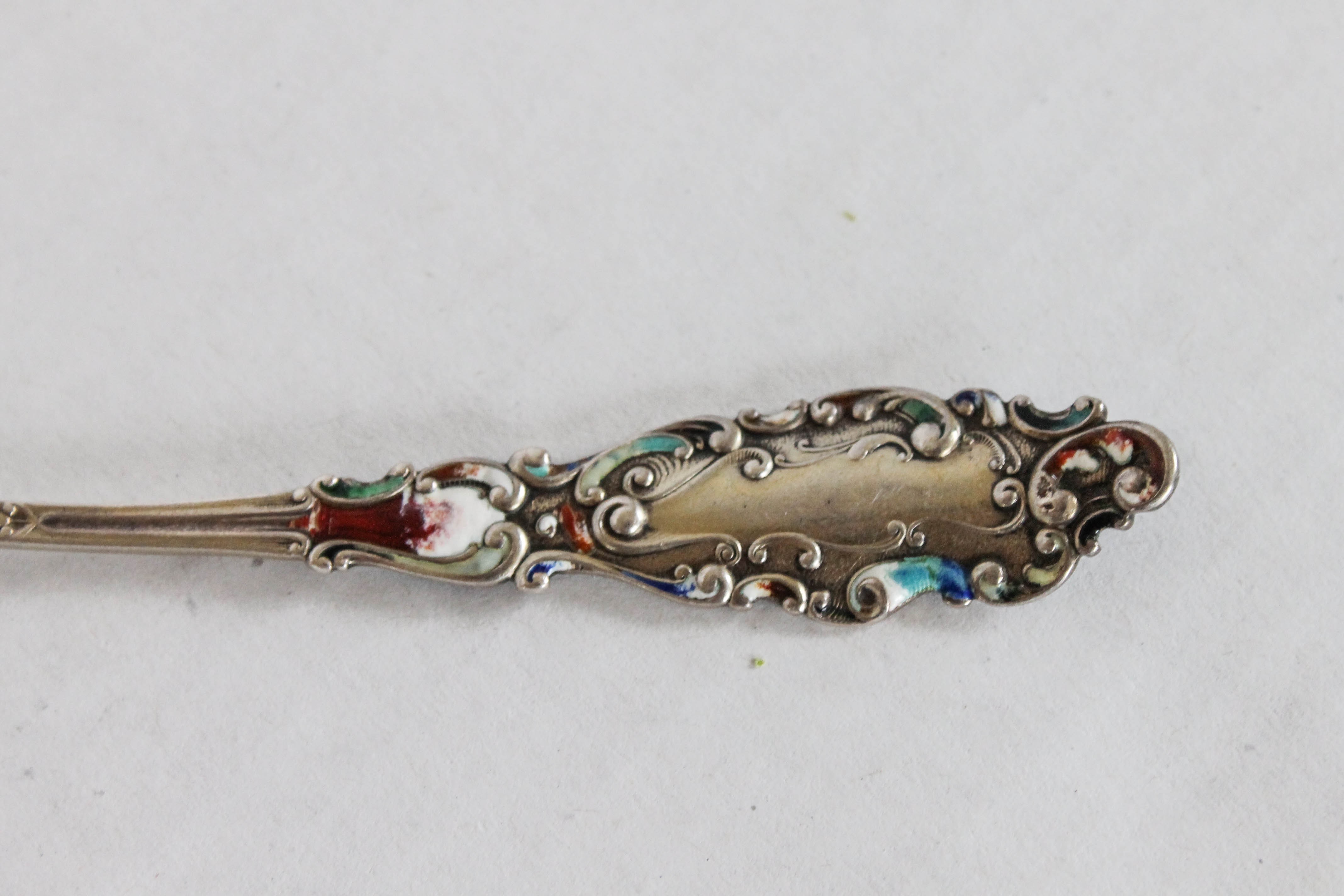 Collection of Enamel Filled Flatware