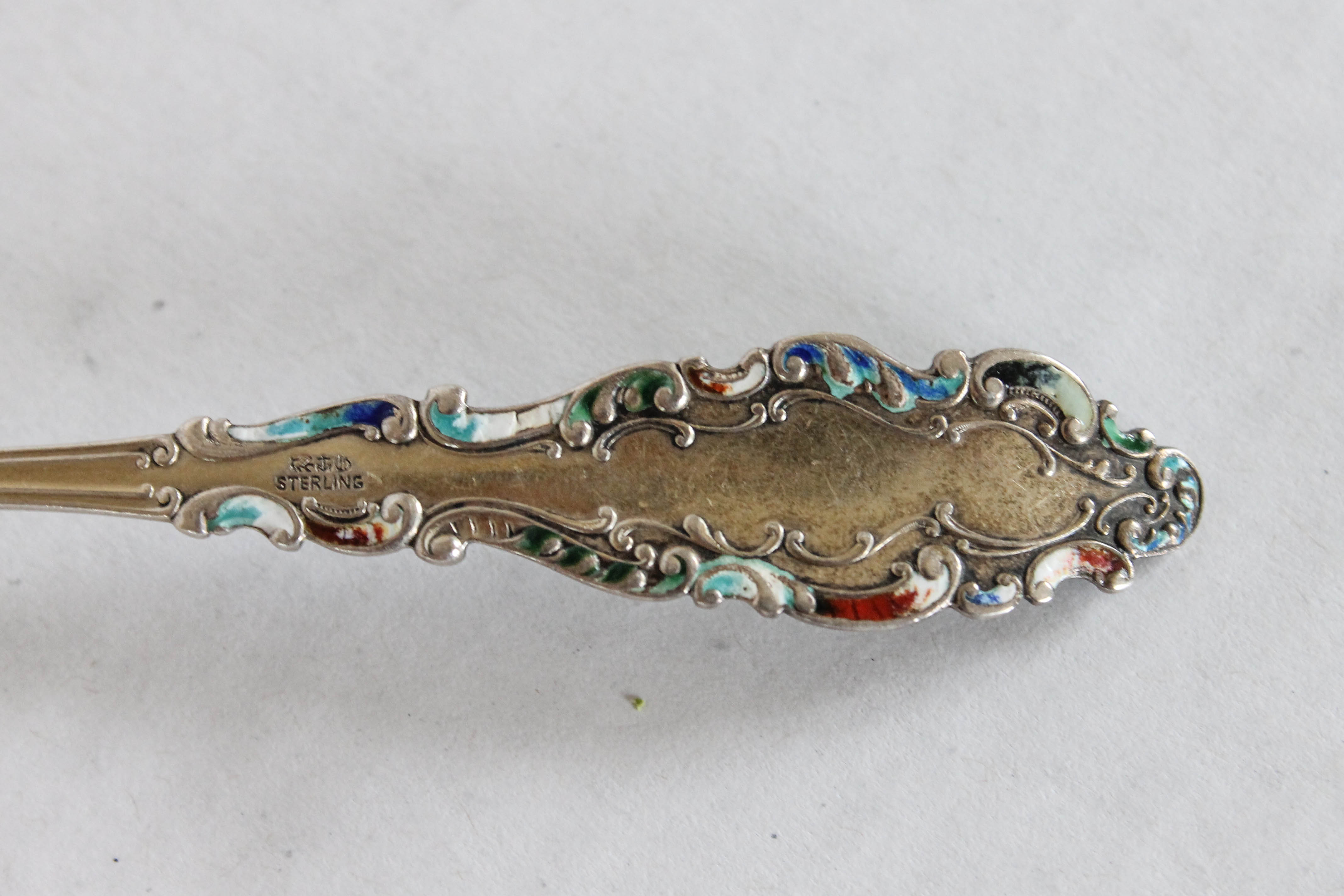 Collection of Enamel Filled Flatware