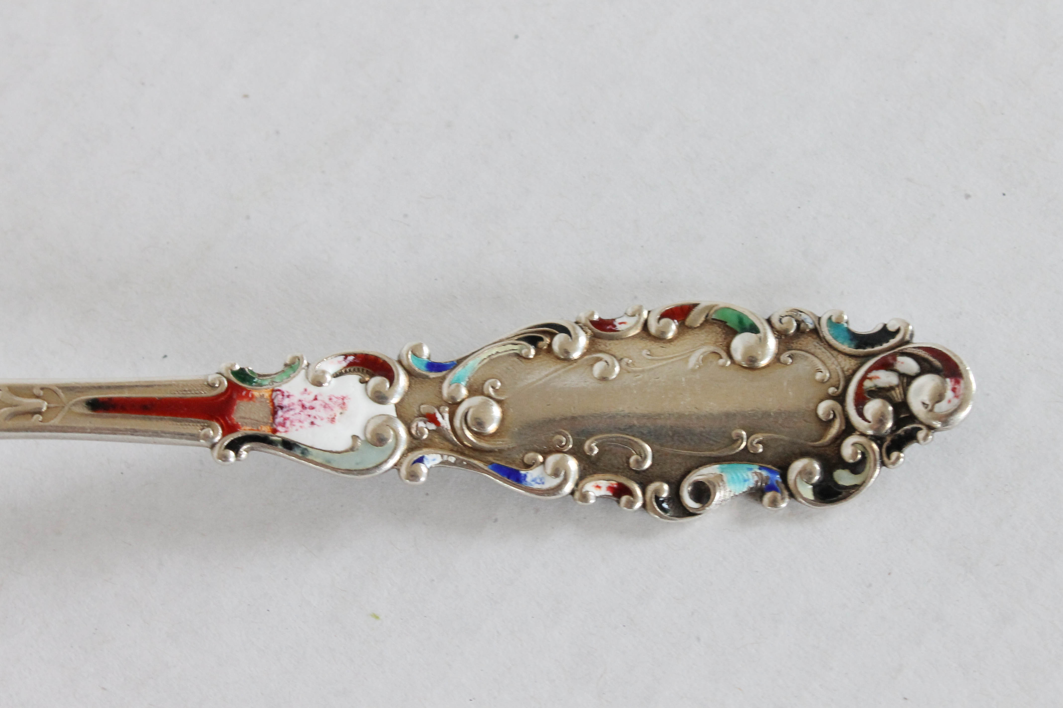 Collection of Enamel Filled Flatware