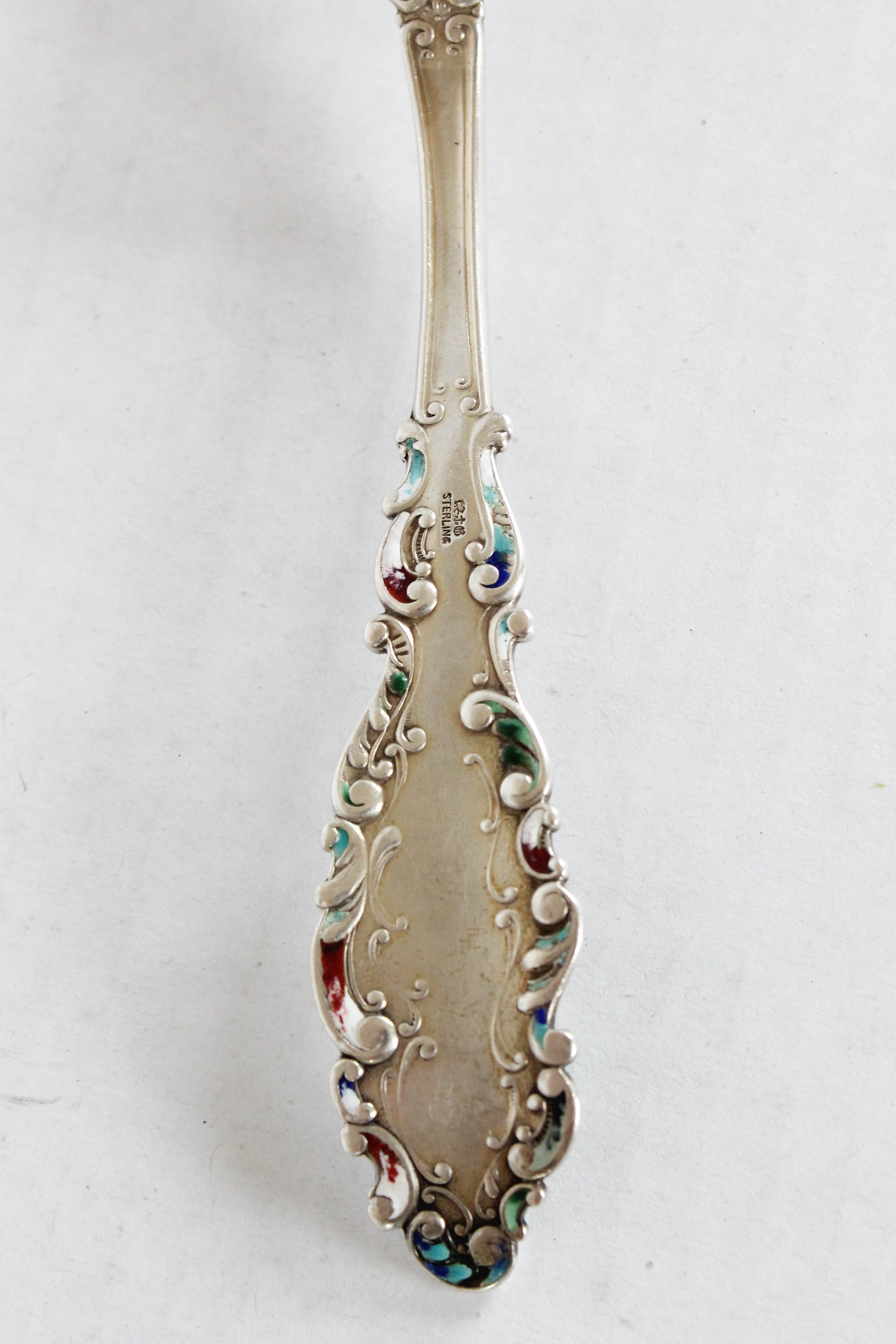 Collection of Enamel Filled Flatware