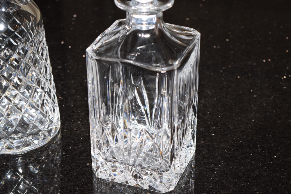 Crystal Decanters with Stoppers, Including Marquis by Waterford
