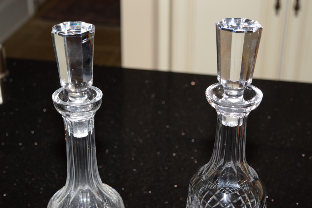 Crystal Decanters with Stoppers, Including Marquis by Waterford
