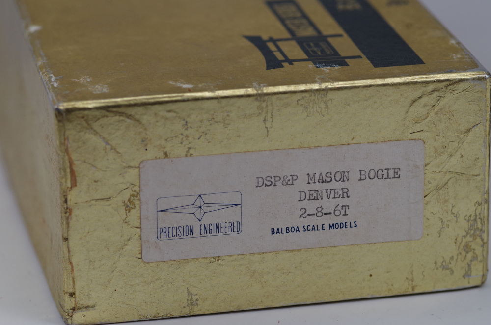 Balboa Brass HOn3 Scale DSP & P Mason Bogie 2-8-6T Locomotive