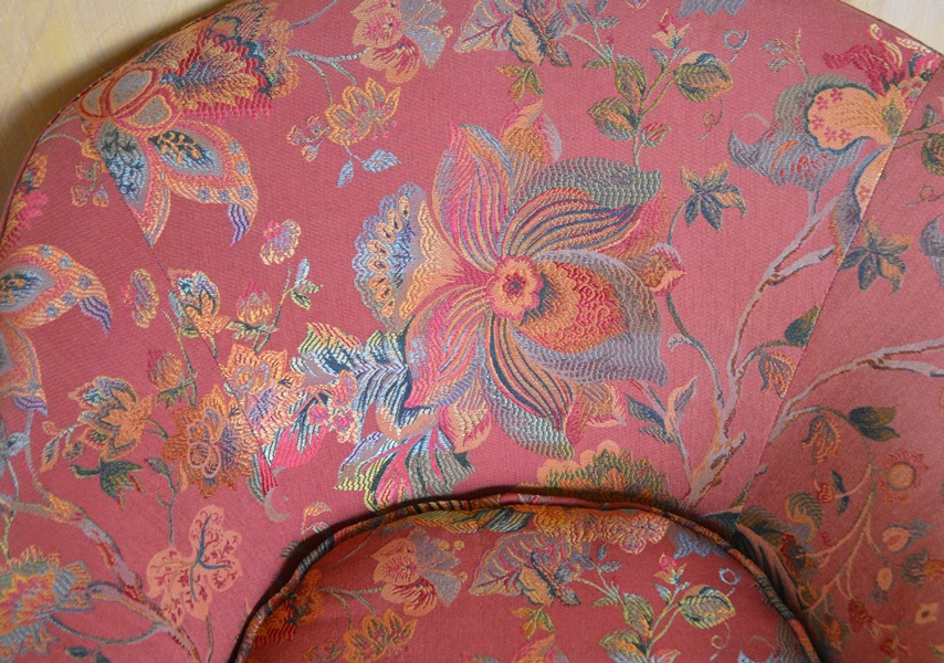 Ashley Manor Floral Brocade Club Chair with Fringe