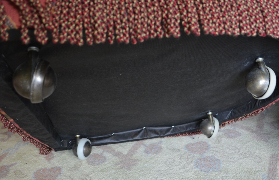 Ashley Manor Floral Brocade Club Chair with Fringe