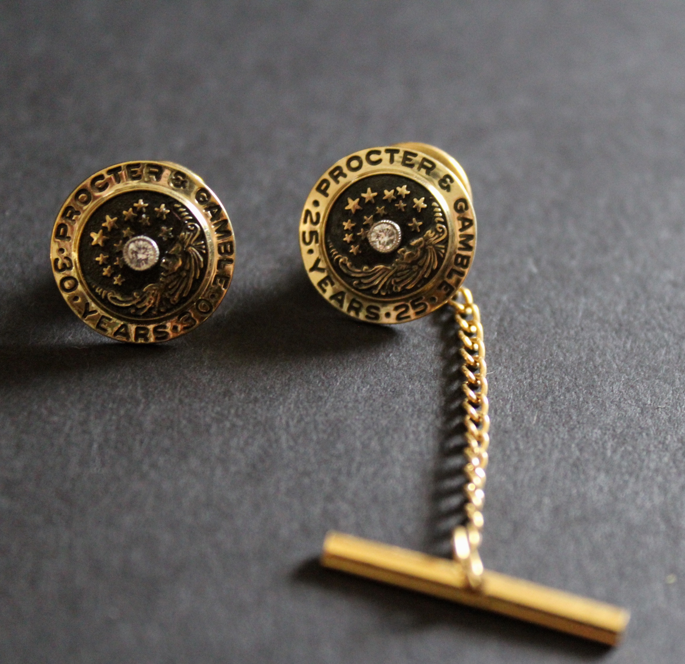 Procter & Gamble Anniversary Gold Pins