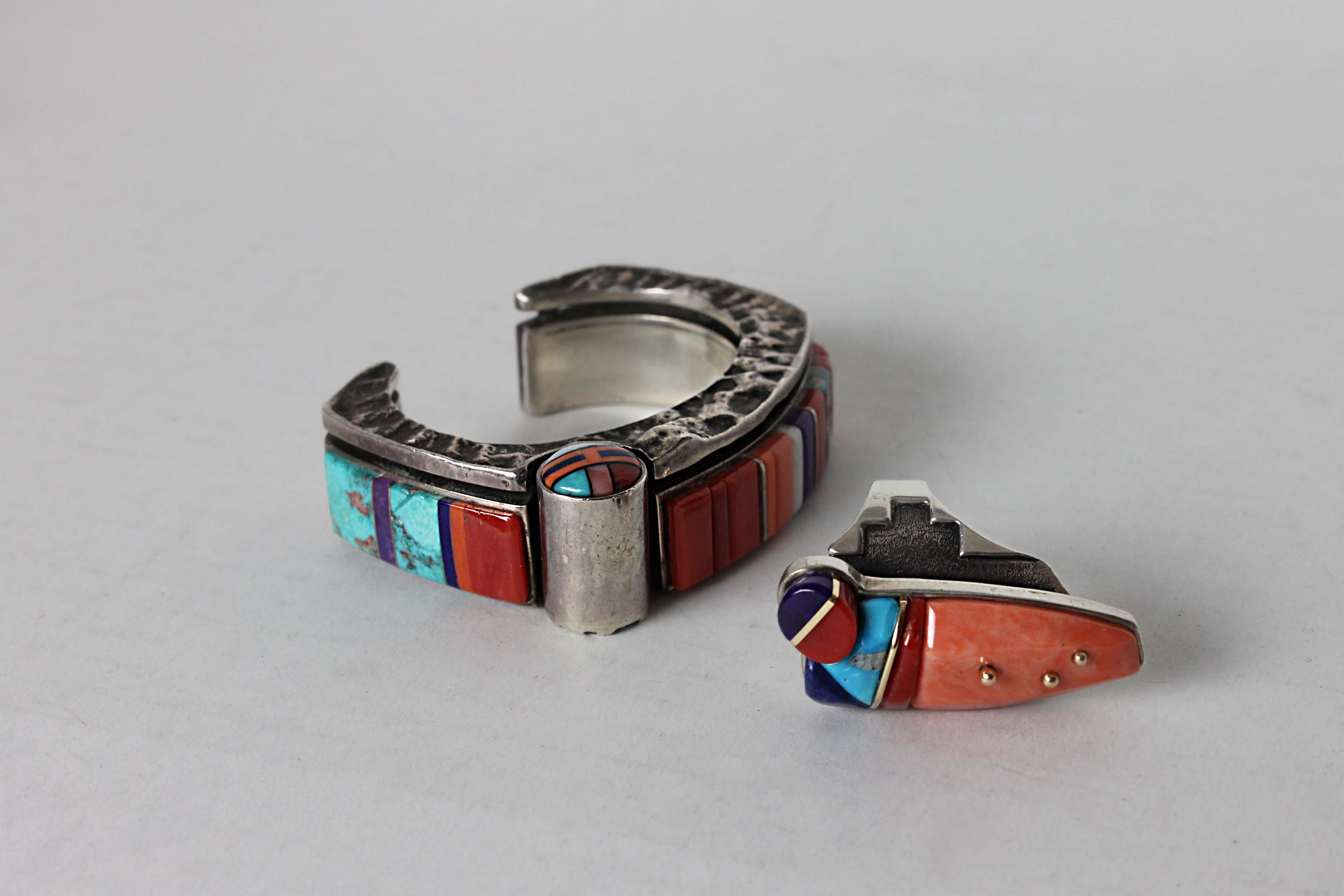 Unique Navajo Sterling Silver Bracelet and Ring