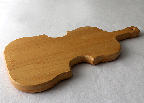 Mountain Woods Violin Cutting Board and Fiddle Bow Bread Knife