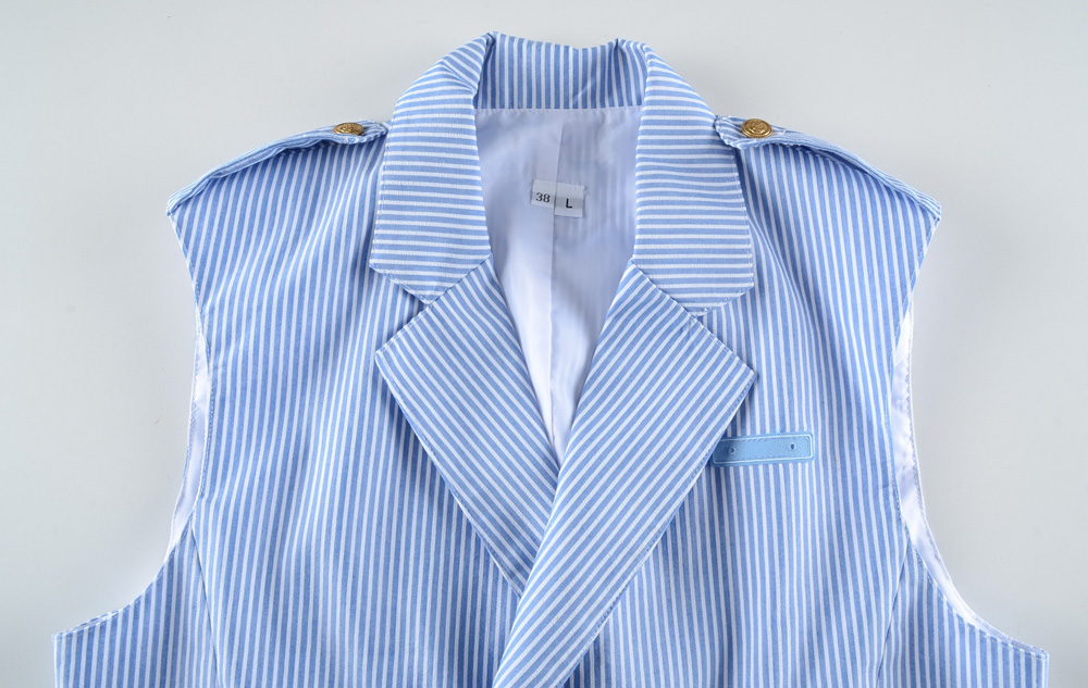 Authentic Blue Striped Disney Cast Member Hotel Services Vest