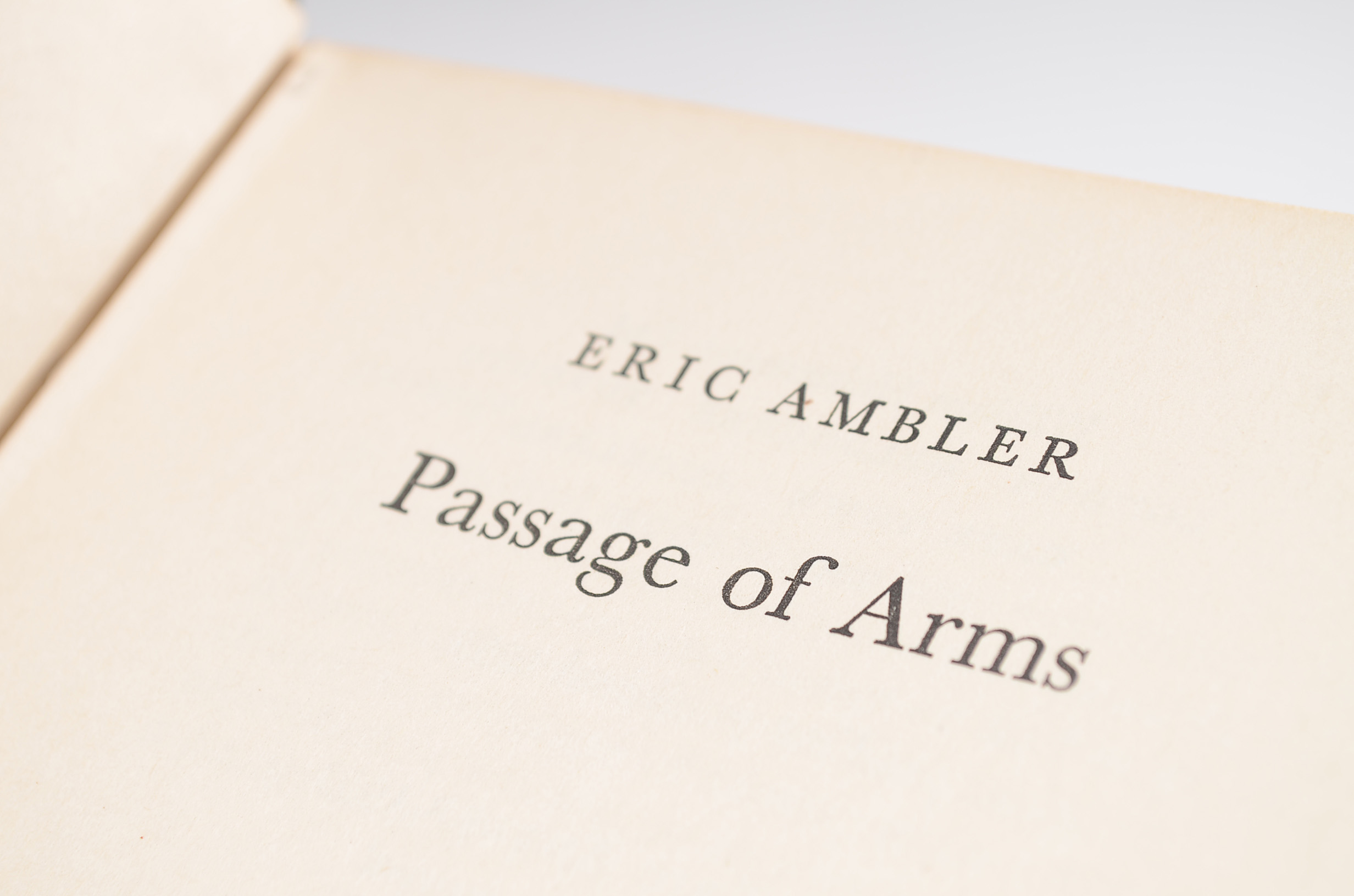 "Passage of Arms" Vintage Hardcover Novel