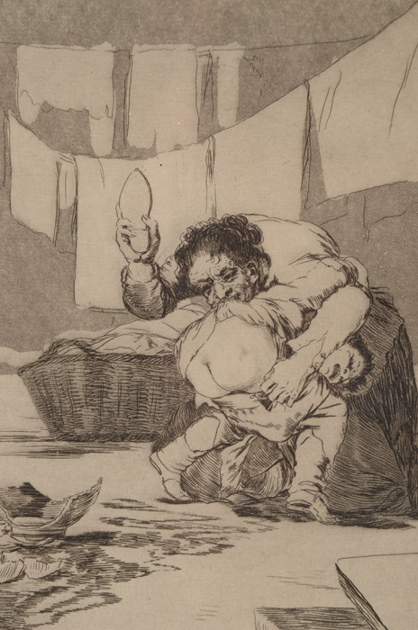 Vintage Goya "Si Querbó el Cantaro" Reproduction Etching