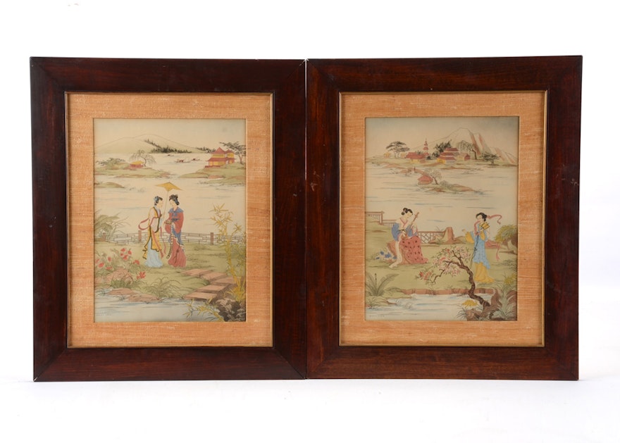 Pair of Enila Lowe Chinese Prints