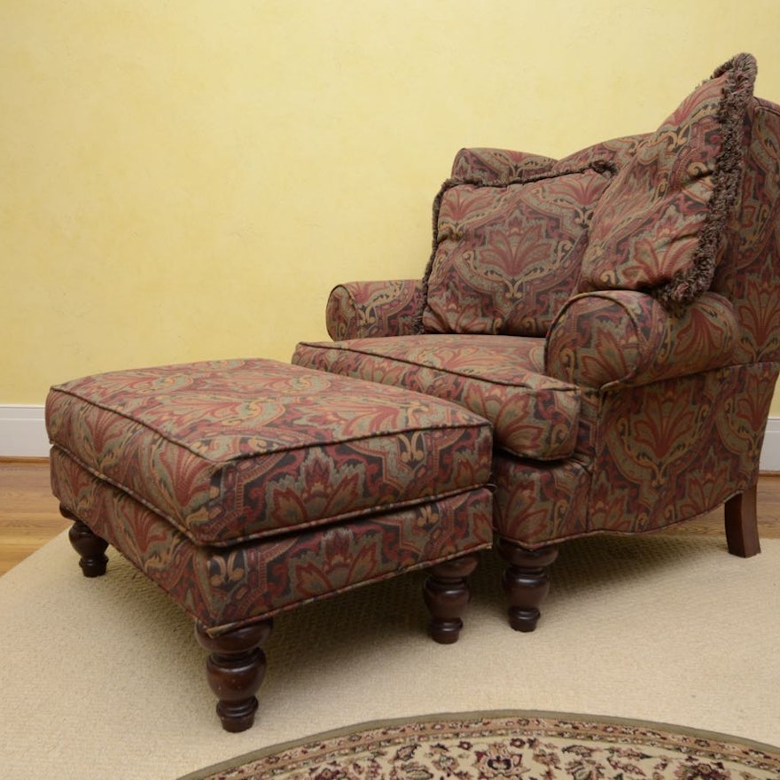 Wingback Chair and Ottoman by Hickory Hill