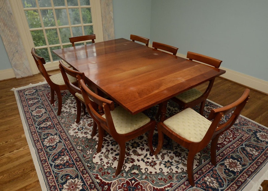 Vintage Cherry Drop-Leaf Dining Table and Chairs