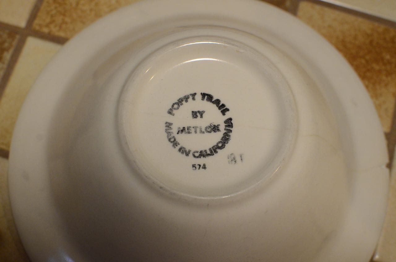 Vintage Metlox California "Poppy Trail" Dinnerware