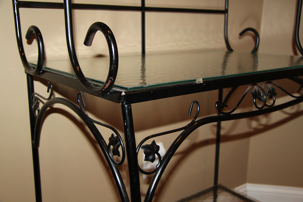 Black Metal Bakers Rack