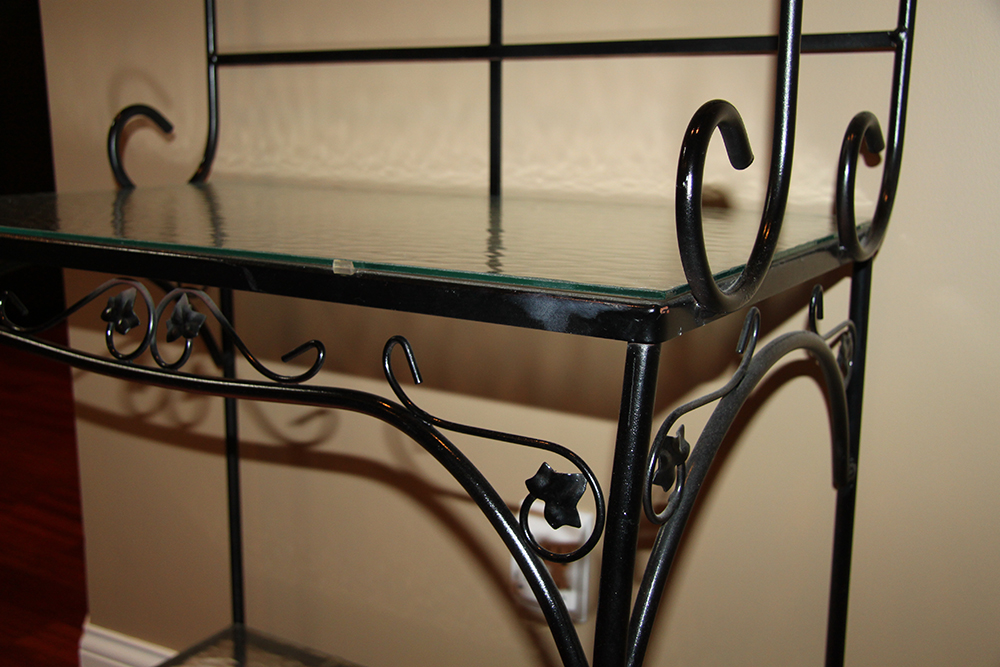 Black Metal Bakers Rack