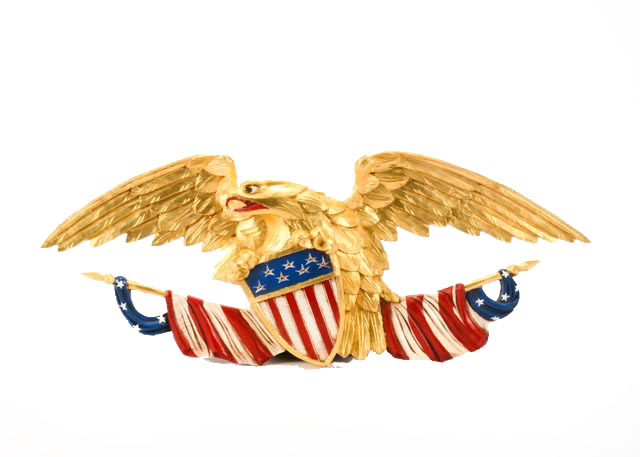 Hand-Carved Gilt American Eagle by Willard Shepard