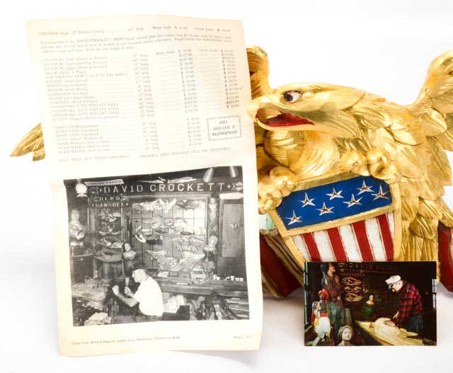 Hand-Carved Gilt American Eagle by Willard Shepard